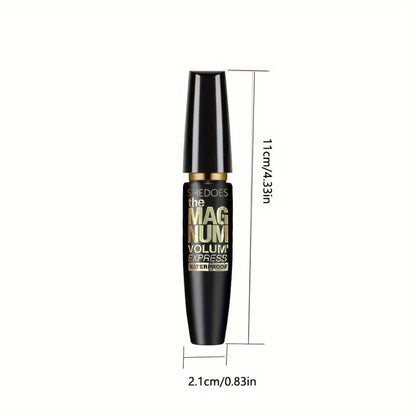 5D Black Waterproof Mascara - Lengthening Silk Fiber Eyelash Extension Makeup Tool for Women & Gifts