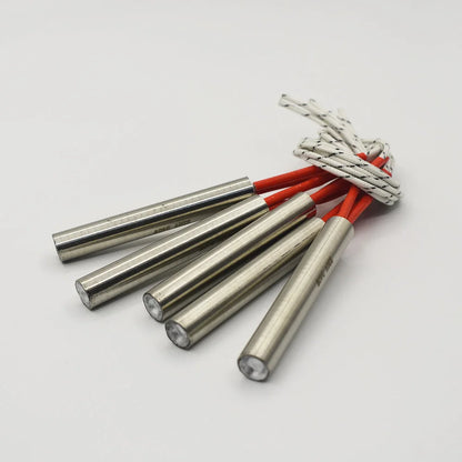 5pcs 220V Cartridge Heater Set - 10mm Stainless Steel Tubular Heating Elements for Industrial Use