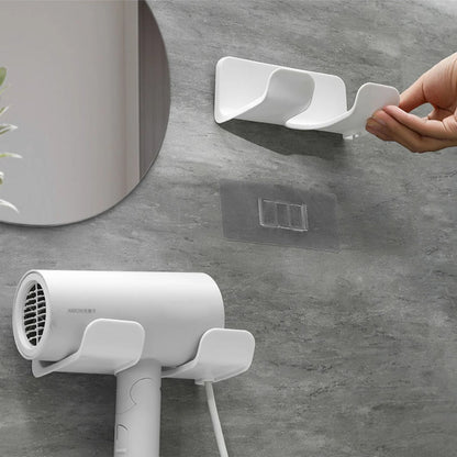 Wall Mounted Hair Dryer Holder - Bathroom Organizer Stand for Hair Straightener, Dryer, Washroom Organization Shelves