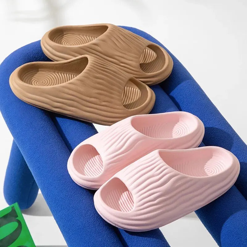 Women's Super Soft Eva Thick Platform Slides: Minimalist & Comfortable Indoor Bathroom Non-Slip Slippers