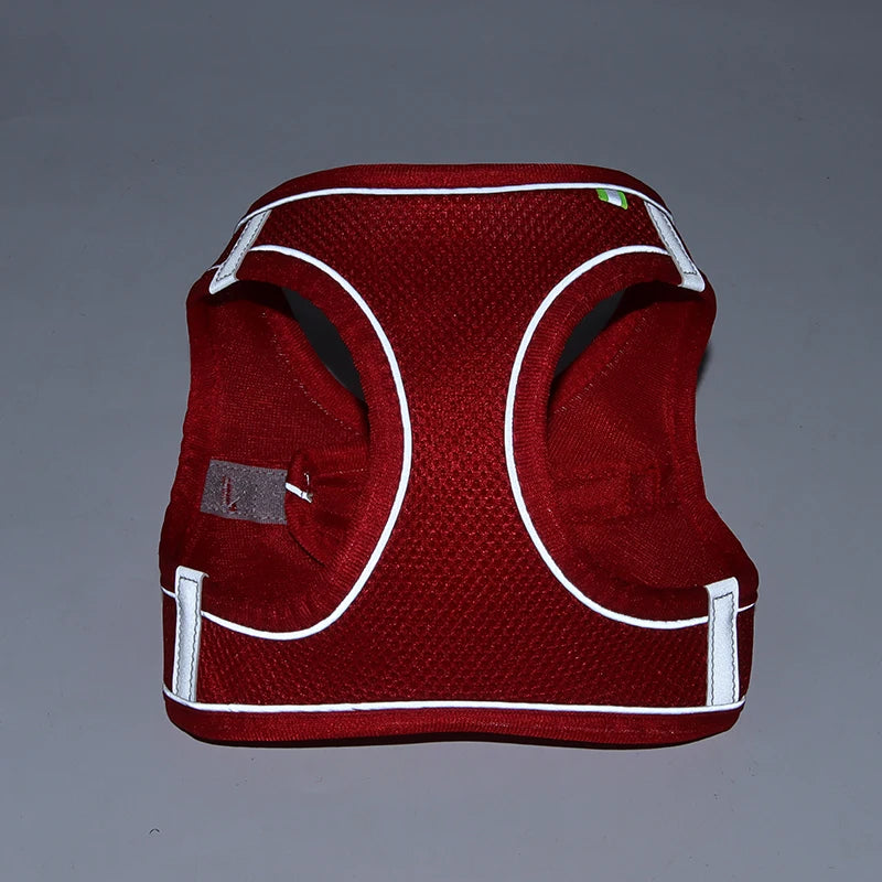 Adjustable Dog Harness Leash Set: Vest for Small Dogs, French Bulldog, Chihuahua, Pug - Outdoor Walking Lead