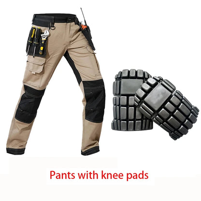 2026 Men’s Multi-Pocket Cargo Work Pants – Durable Wear-Resistant Outdoor Tactical Trousers with Utility Leg Pockets for Work and Hiking
