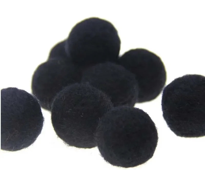 Round Wool Felt Balls - 20mm Mixed Color Pom Poms for DIY Crafts Home Decoration 10pcs Pack