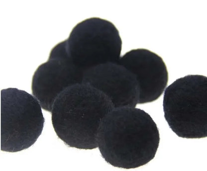 Round Wool Felt Balls - 20mm Mixed Color Pom Poms for DIY Crafts Home Decoration 10pcs Pack