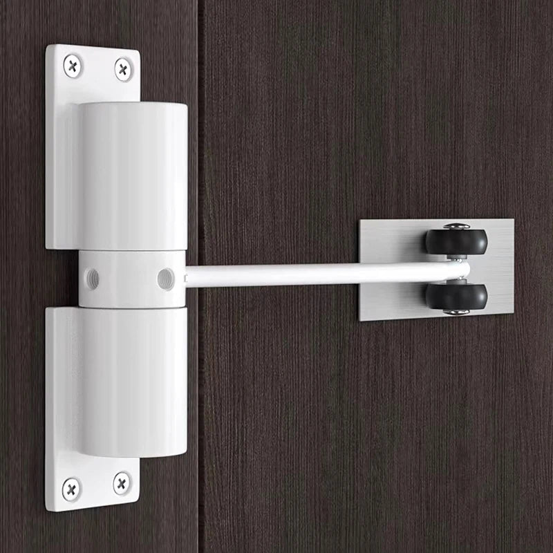 Automatic Door Closer - Metal Adjustable Heavy Duty Spring for Interior/Exterior Hinged Doors, Durable & Quiet Safety Mechanism