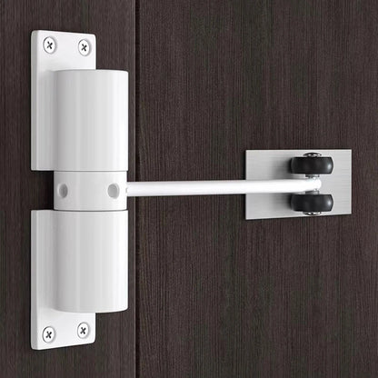Automatic Door Closer - Metal Adjustable Heavy Duty Spring for Interior/Exterior Hinged Doors, Durable & Quiet Safety Mechanism