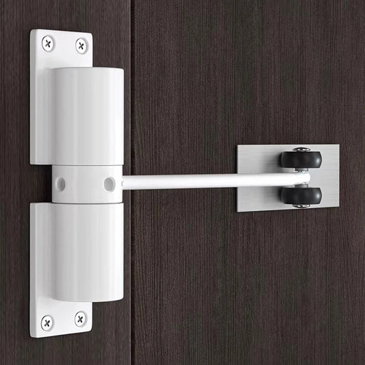 Automatic Door Closer - Metal Adjustable Heavy Duty Spring for Interior/Exterior Hinged Doors, Durable & Quiet Safety Mechanism