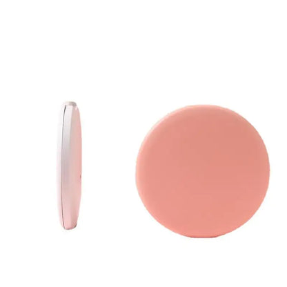 Personalized LED Makeup Mirror - Small Folding Double-Sided Compact Pocket Mirror for Women, Pink & White