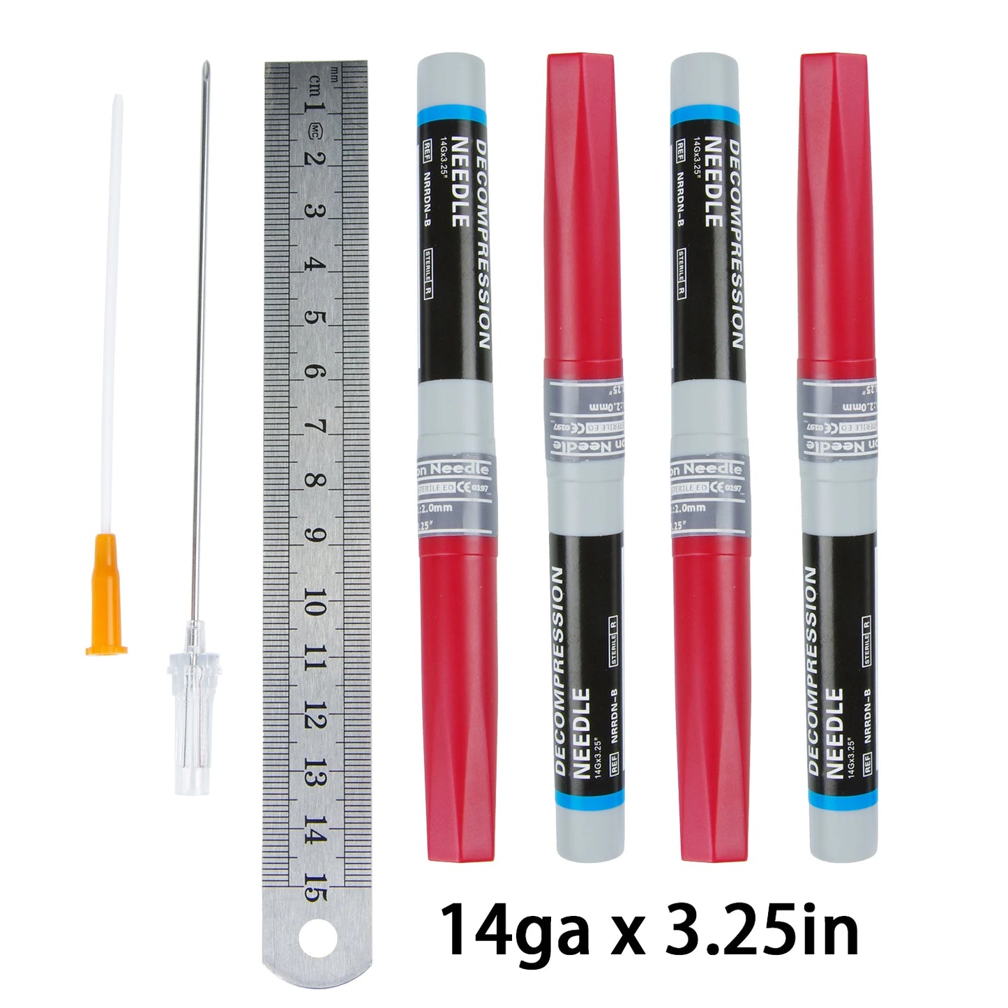 Sanke Rescue Pneumothorax Needle - Trauma Medical Chest Catheter for Decompression - Essential EDC First Aid Kit Component
