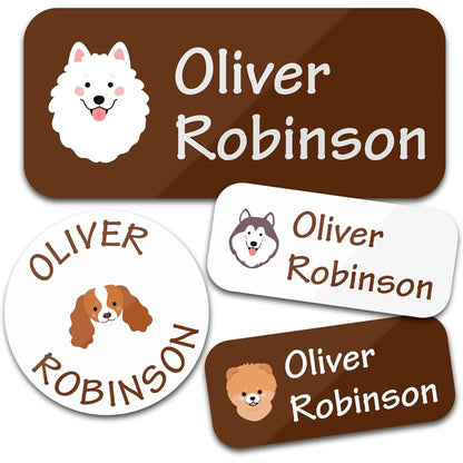 140PCS Custom Waterproof Name Stickers - Cartoon Personalized Labels for Clothes & Personal Items