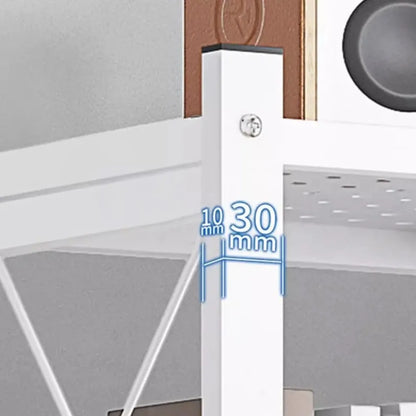 Foldable Large Iron Frame Storage Shelves – Installation-Free Standing Metal Shelving Unit for Kitchen