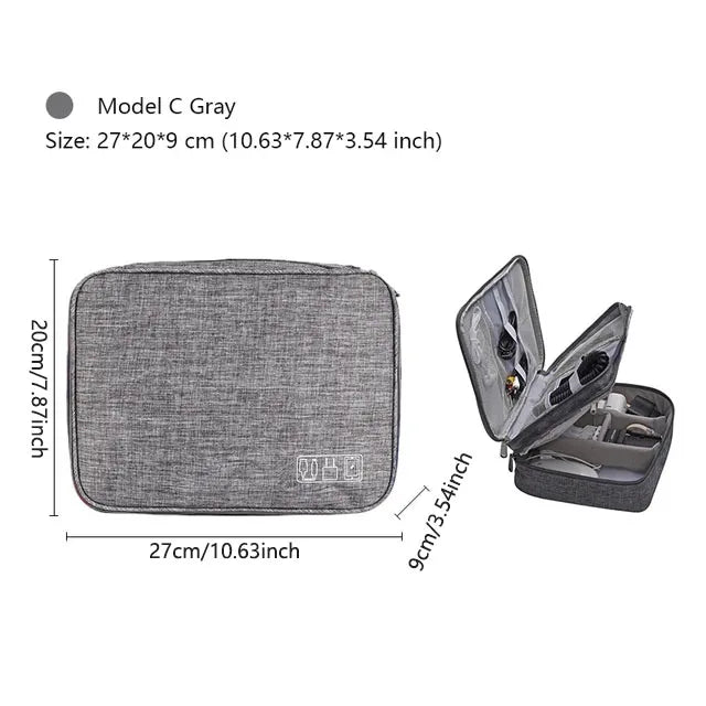 Waterproof Travel Cable Organizer Bag – Portable Digital Storage Pouch for Electronic Accessories