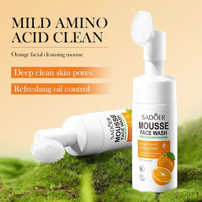 SAODER Fruits Facial Cleanser – Moisturizing & Hydrating Face Wash Foam with Massage for Skincare