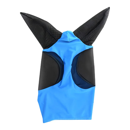 Anti-Fly Knitted Mesh Horse Mask — Breathable Anti-Mosquito & Anti-Worm Equestrian Riding Gear