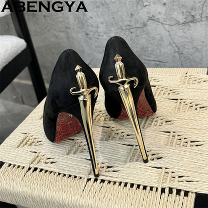 Women’s Pointed Toe Stiletto Heels - Sexy Thin High Heel Gladiator Dress Shoes for Summer Fashion