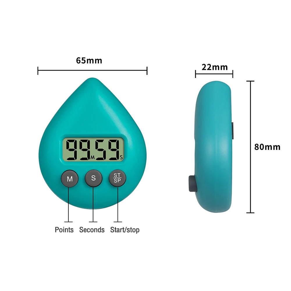 Digital Shower Timer - Energy-Saving Bathroom Countdown Timer and Water Drop Alarm Clock