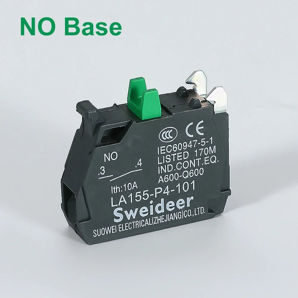 XB4 22mm LED Rotary Selector Switch – 1NO/2NO/1NO1NC Self-Locking 2/3 Position Control Knob 12V/24V/220V 10A Red Green Indicator