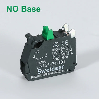 XB4 22mm LED Rotary Selector Switch – 1NO/2NO/1NO1NC Self-Locking 2/3 Position Control Knob 12V/24V/220V 10A Red Green Indicator