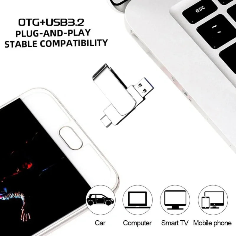 Xiaomi 16TB USB 3.2 Flash Drive — Super High-Speed Metal U Disk, Waterproof Type-C SSD Pen Drive