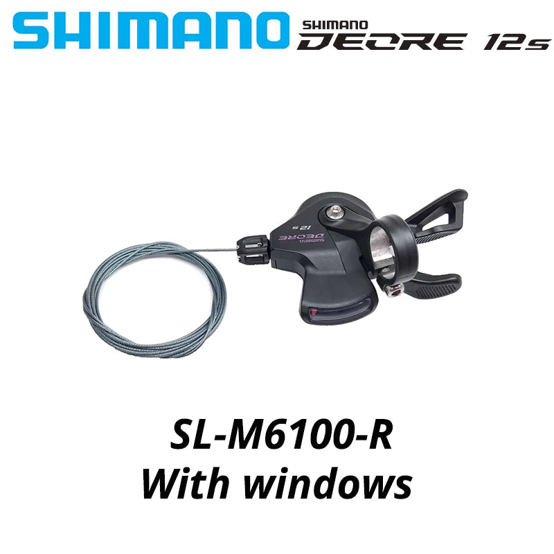 New Original SHIMANO DEORE RD-M6100-SGS Rear Derailleur 1x12-Speed SHADOW RD + RAPIDFIRE PLUS Right Shift Lever 12V 12S
