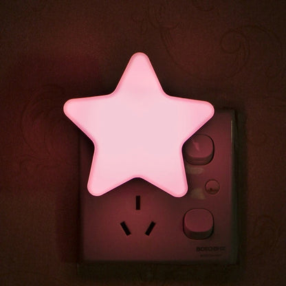 LED Star Night Light – EU/US Plug Night Lamp for Bedroom, Baby Room, Living Room & Home Decoration Lighting