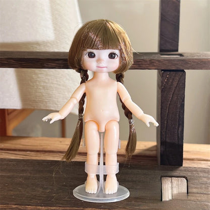 16CM Articulated Doll — 3D Simulation Eyes, 13-Joint Multi-Expression Little Girl Toy