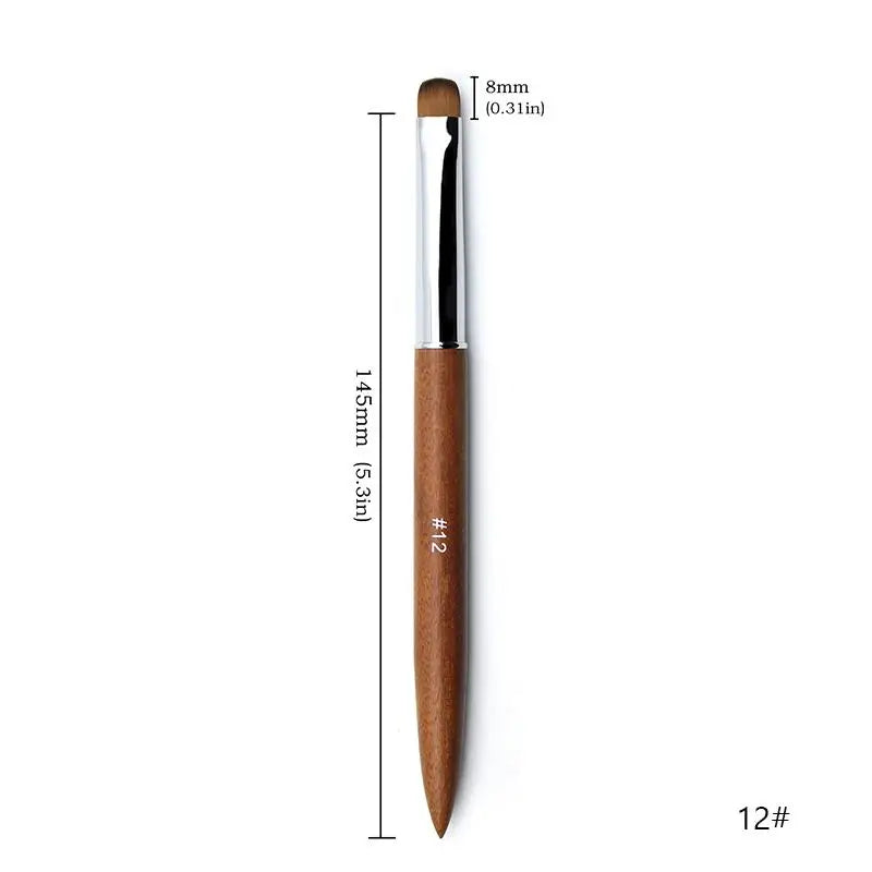 French Nail Art Drawing Brush - Versatile Flower Design Manicure Pen with Sandalwood Handle for Nail Art & Detailing