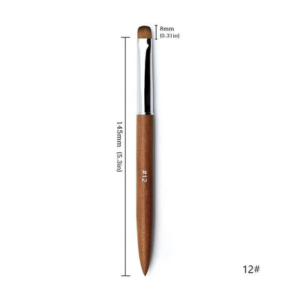 French Nail Art Drawing Brush - Versatile Flower Design Manicure Pen with Sandalwood Handle for Nail Art & Detailing
