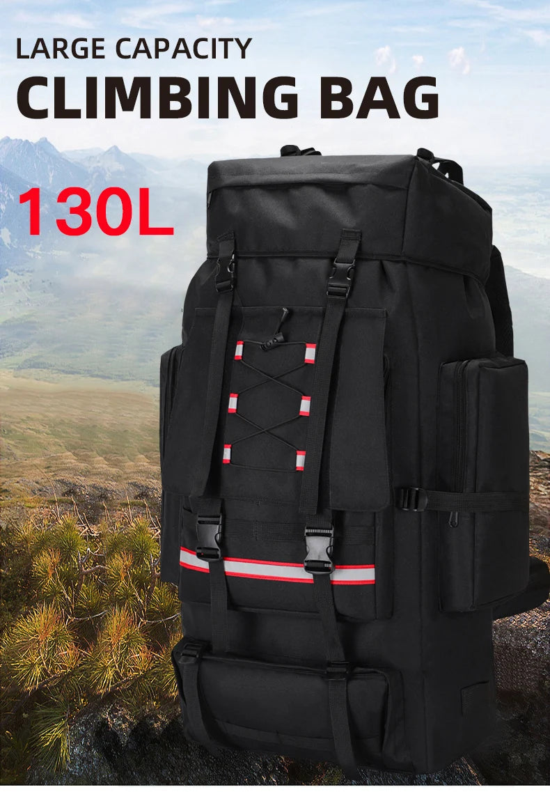 130L Hiking & Camping Backpack - Large Molle Trekking Rucksack for Men, Outdoor Travel & Sports Bag