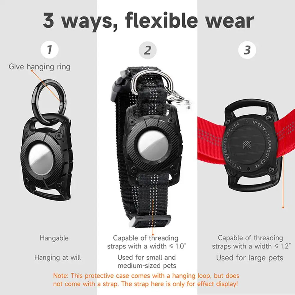 Waterproof Apple AirTag Case – Protective GPS Tracker Holder for Dog & Cat Collars