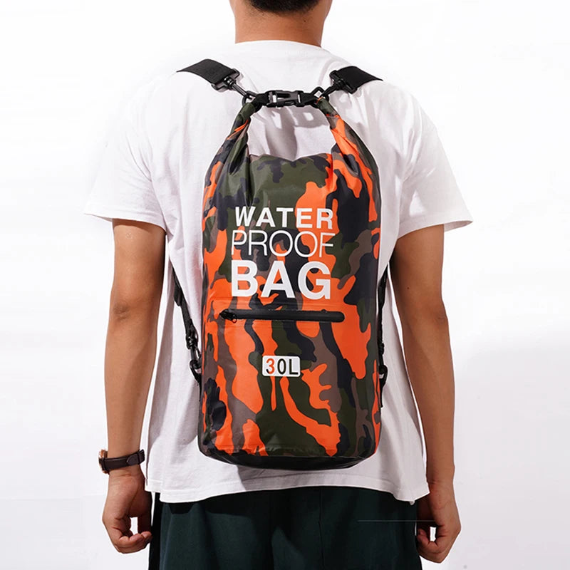 30L/15L Waterproof Dry Bags with Wet Separation Pocket - Backpack for Kayaking, Boating, Swimming, and Outdoor Sports, Model XAZ9
