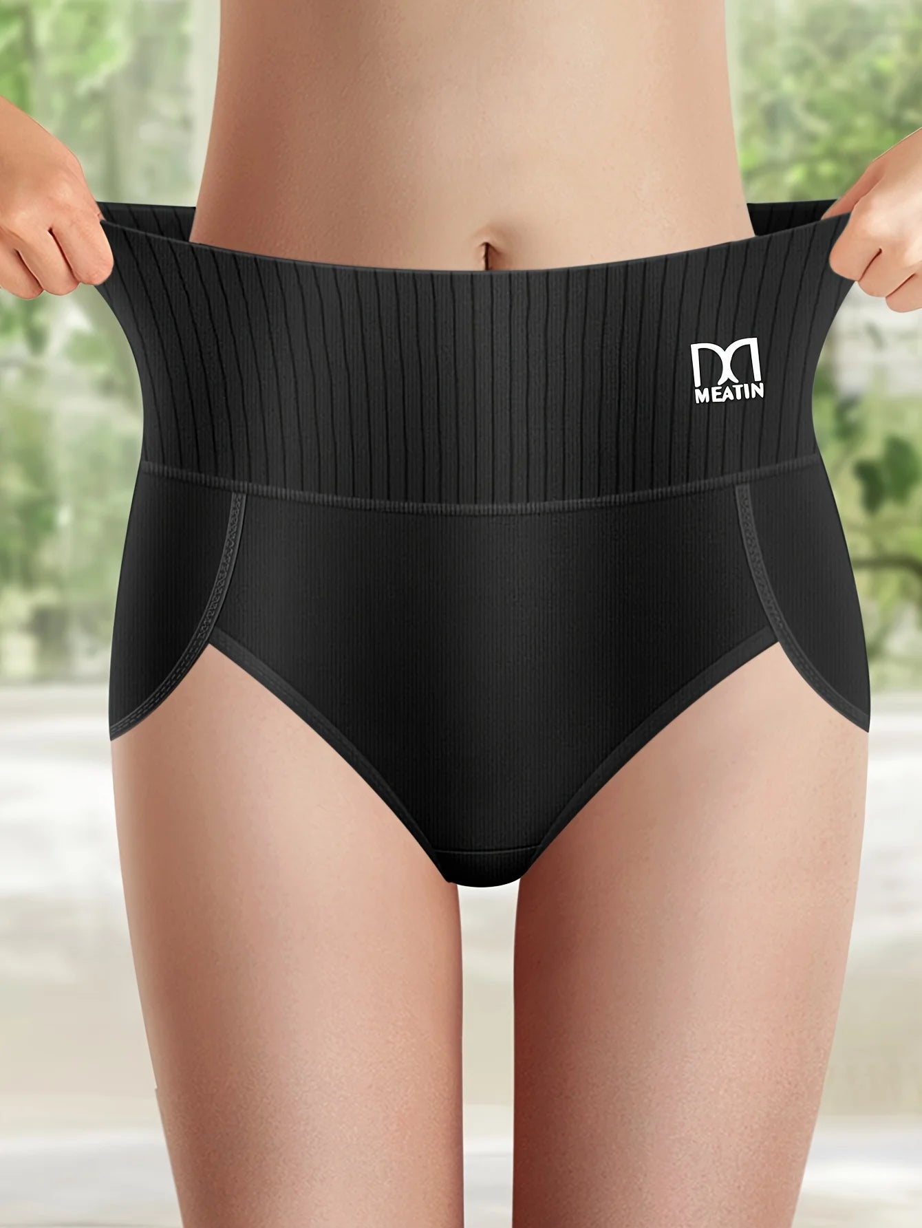 High-Waisted Tummy Control Panties - 4-Piece Cotton Breathable Women's Shaping Underwear Set