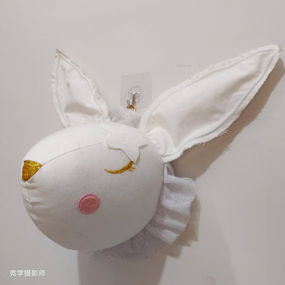Handmade 3D Felt Animal Heads — Elephant & Swan Wall Hanging Decor for Nursery & Kids’ Bedroom