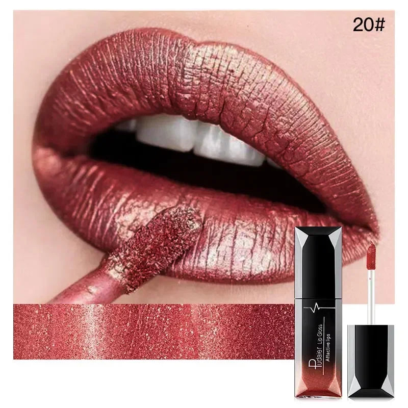 Pudaier Waterproof Matte Lip Gloss – Liquid Lipstick in Nude, Purple, Black Rose Shades