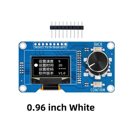LAUBEI OLED LCD Display Module - 0.96/1.3 Inch IIC Screen with EC11 Rotary Encoder for Arduino DIY Projects