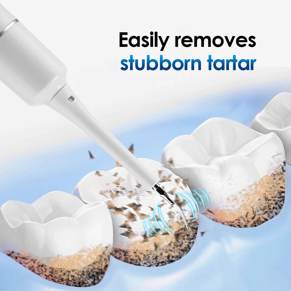 Electric Sonic Tooth Cleaner – Waterproof Dental Plaque & Tartar Remover Ultrasonic Toothbrush with 5 Replacement Brush Heads