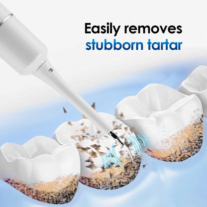 Electric Sonic Tooth Cleaner – Waterproof Dental Plaque & Tartar Remover Ultrasonic Toothbrush with 5 Replacement Brush Heads