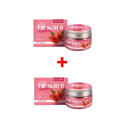 Strawberry Lip Scrub - Exfoliating Moisturizing Lip Care for Dry, Dull & Flaky Lips