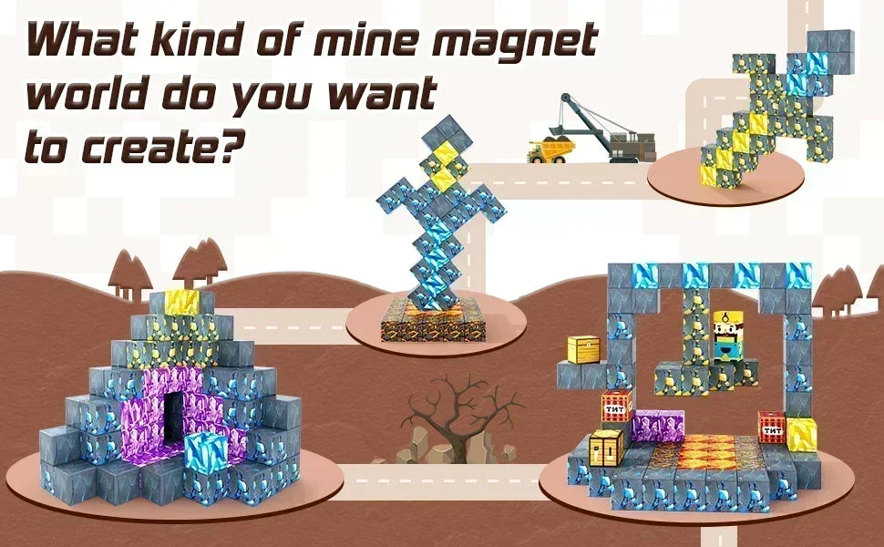Magnetic Building Blocks Cube Set – STEM DIY Toy for Kids 3+, Boys & Girls, Sensory Model Gift