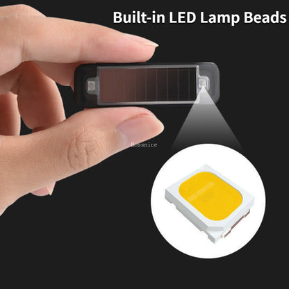 Mini LED Solar Car Warning Light - Wireless Flashing Security Dummy Alarm Lamp for Night Anti-Theft Protection