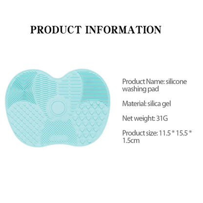 Silicone Makeup Brush Cleaner Pad - Cosmetic Washing Mat for Foundation Brushes - Efficient Cleaning and Scrubbing Tool