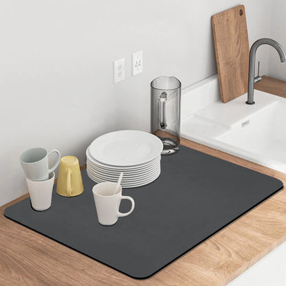 Absorbent Coffee Mats | Solid Color Tableware, Dish Drying Pad, Bottle Placemat & Kitchen Floor Rug