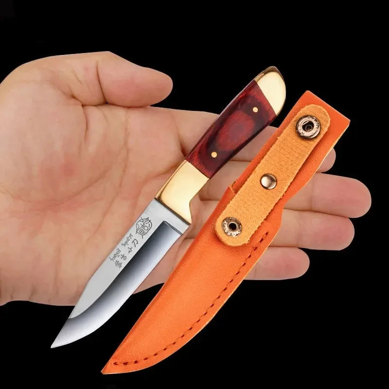 Boning Knife Meat Cleaver – Stainless Steel Mongolian Hand Meat Knife for Roasted Lamb & Steak with Cover
