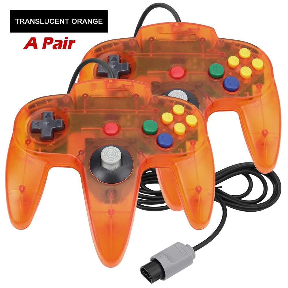 2PCS Wired Gamepad for N64 – Classic Retro Joystick Controllers for Nintendo 64 Gaming Accessories
