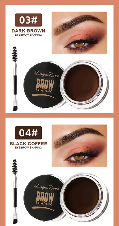 Matte Brown Black Eyebrow Cream – 3D Natural Tint Gel Wax, Waterproof & Long-Lasting Brow Enhancer