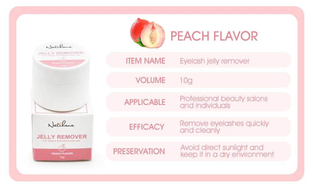 NATUHANA Eyelash Extension Jelly Remover – Fast, Safe, Non-Irritating Gel Glue Remover for Makeup