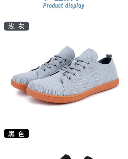 Wide Toe Barefoot Shoes for Men & Women – Minimalist Walking Sneakers with Zero Drop Sole & Breathable Mesh