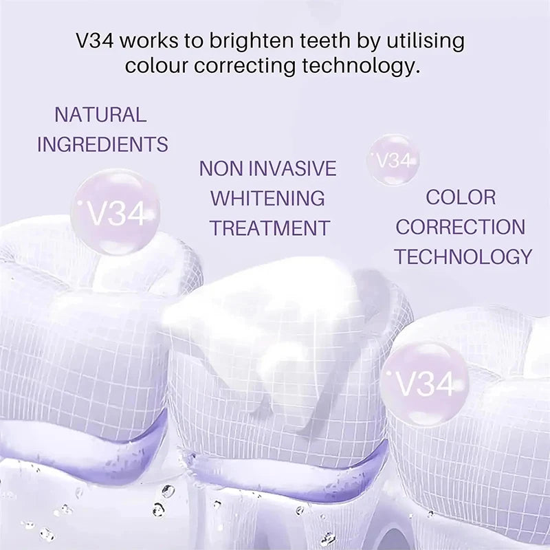 V34 Teeth Whitening Toothpaste – 5D Whitening Stick for Oral Hygiene, Cleaning & Fresh Breath Care