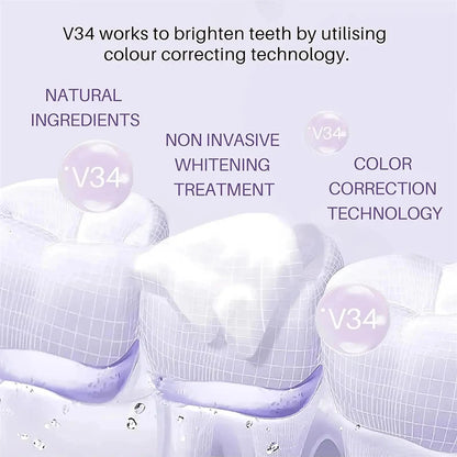 V34 Teeth Whitening Toothpaste – 5D Whitening Stick for Oral Hygiene, Cleaning & Fresh Breath Care