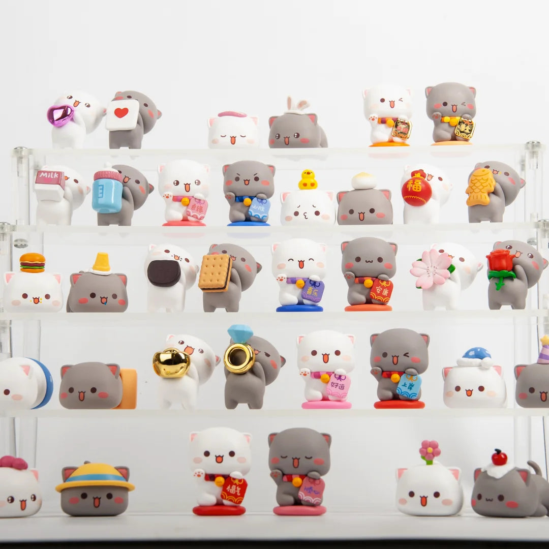 Original Peach Cat and Goma Sweet Mini Universe Blind Box - Cute Mini Collectible Figures for Desk Decor, Display, and Gifts